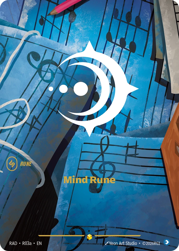 Riftbound Rune: Mind Rune. [NO TEXT]