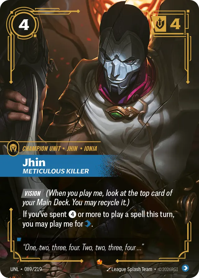 Jhin, Meticulous Killer