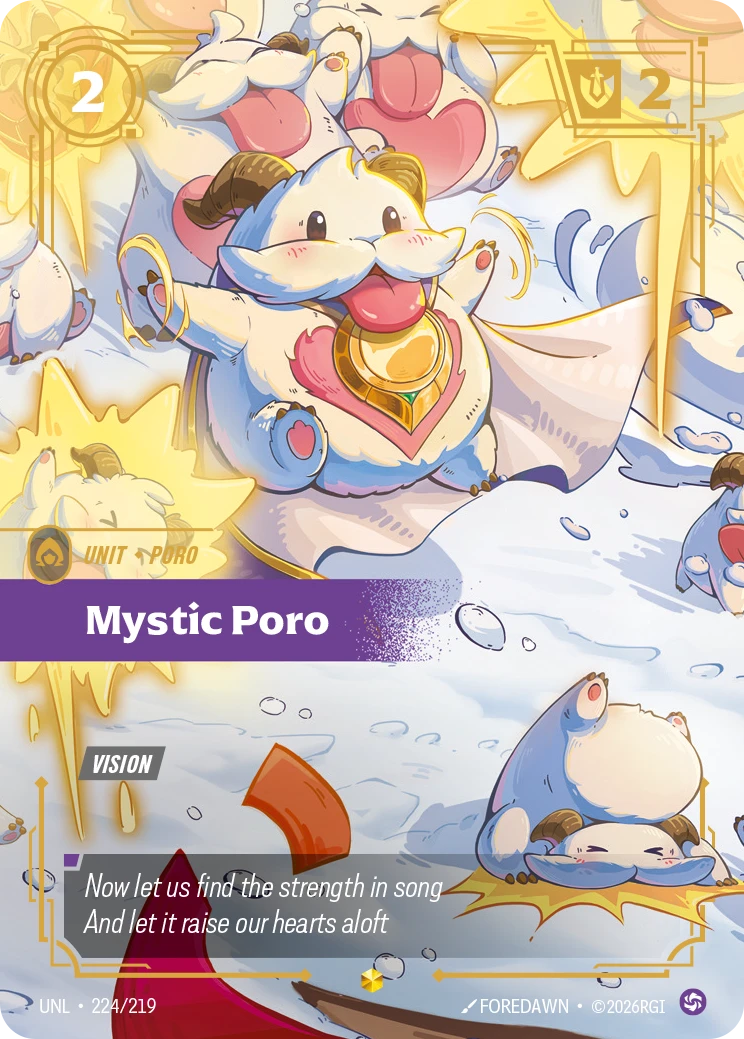 Riftbound Unit: Mystic Poro. [Vision]